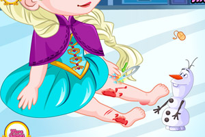 艾尔莎宝贝摔伤了