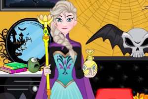 艾尔莎布置万圣节