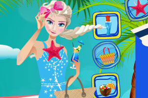 艾尔莎海边装扮