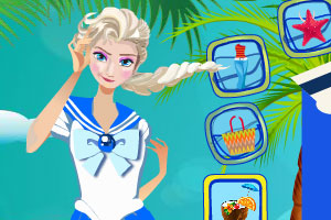 艾尔莎海边装扮