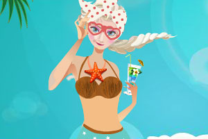 艾尔莎海边装扮