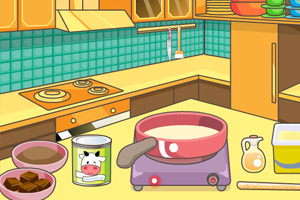 米娅做方块巧克力