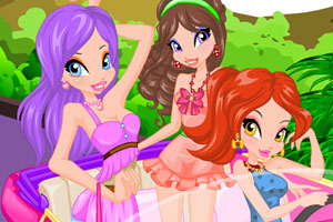 Winx三姐妹跑车兜风