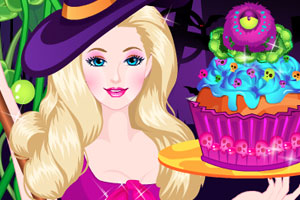 芭比的万圣节纸杯蛋糕