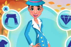 时尚女士的秋装