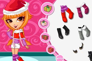 三姐妹时尚圣诞装扮