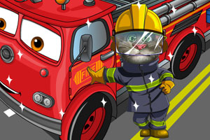 汤姆猫清洗消防车
