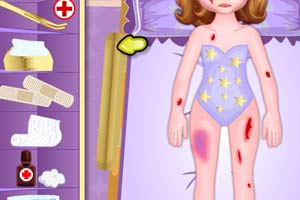 苏菲亚溜冰受伤