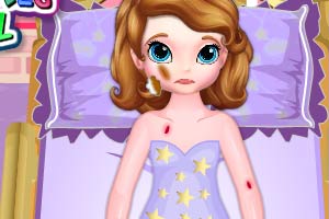 苏菲亚溜冰受伤