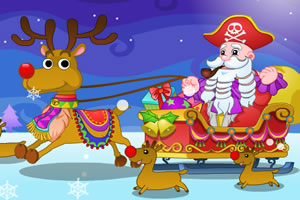 圣诞老人和驯鹿