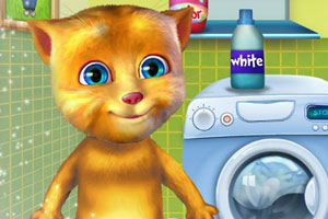 可爱金杰洗衣服