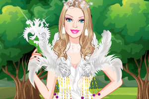 芭比白天鹅新娘装