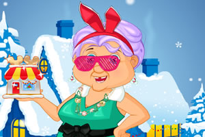 可爱圣诞老奶奶