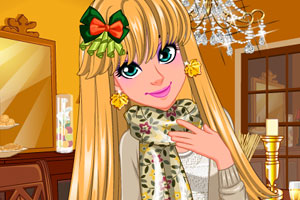 女孩感恩节前美容