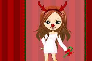 可爱圣诞节女孩