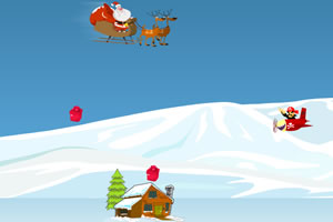 圣诞老人空中送礼