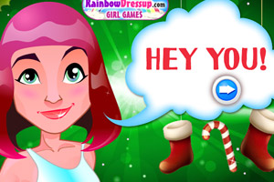 美女圣诞节前打扮