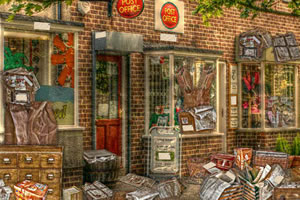 凌乱邮局找信件