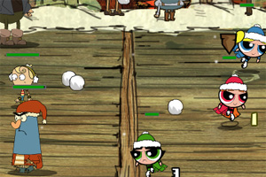 动漫明星打雪仗