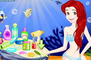 小美人鱼做美容