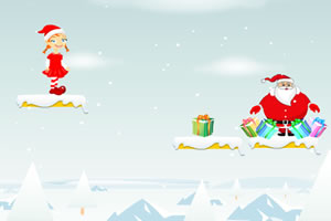 圣诞女孩捡礼物