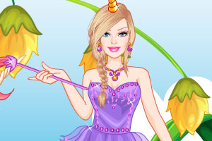 芭比独角兽装扮