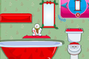 圣诞节布置浴室