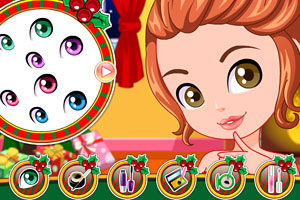 女孩圣诞节化妆