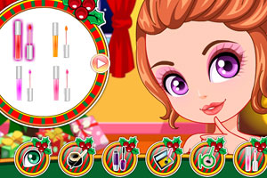 女孩圣诞节化妆