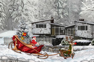 狂奔的圣诞雪橇车