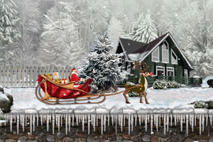 狂奔的圣诞雪橇车