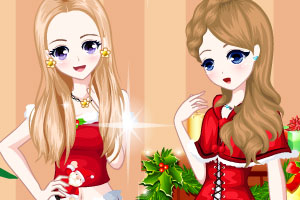 圣诞节美女装扮