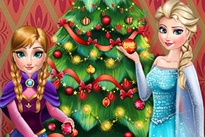 布置冰雪奇缘圣诞树