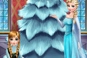 布置冰雪奇缘圣诞树