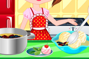 圣诞节冰激凌圣代