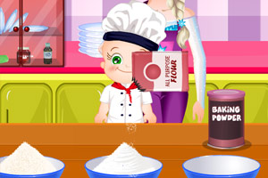 艾尔莎做千层塔