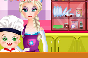 艾尔莎做千层塔