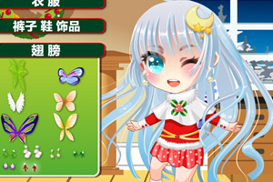 圣诞小精灵和圣诞树