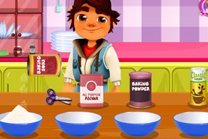 跑酷少年做蛋糕