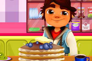 跑酷少年做蛋糕