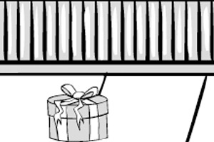 圣诞节吓唬小男孩