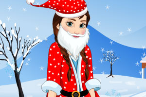 安娜装扮圣诞老人