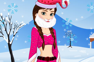 安娜装扮圣诞老人