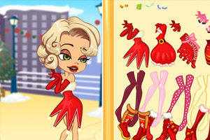 可爱女孩过圣诞节