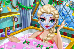 艾莎的圣诞节温泉浴