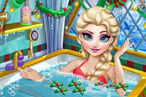 艾莎的圣诞节温泉浴