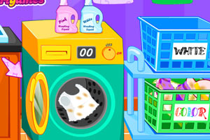 芭比教宝贝洗衣服