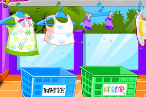 芭比教宝贝洗衣服