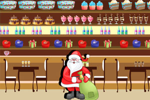 圣诞老人逃离甜品屋