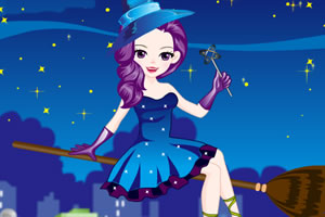 骑扫帚的小魔女